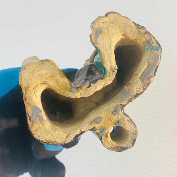 Antique c.1900 Handmade Shiwan Mudmen Two Old Men Seated Drinking Sake Tea - Picture 10 of 15